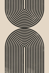 Black Arch Line Art Poster och Canvastavla