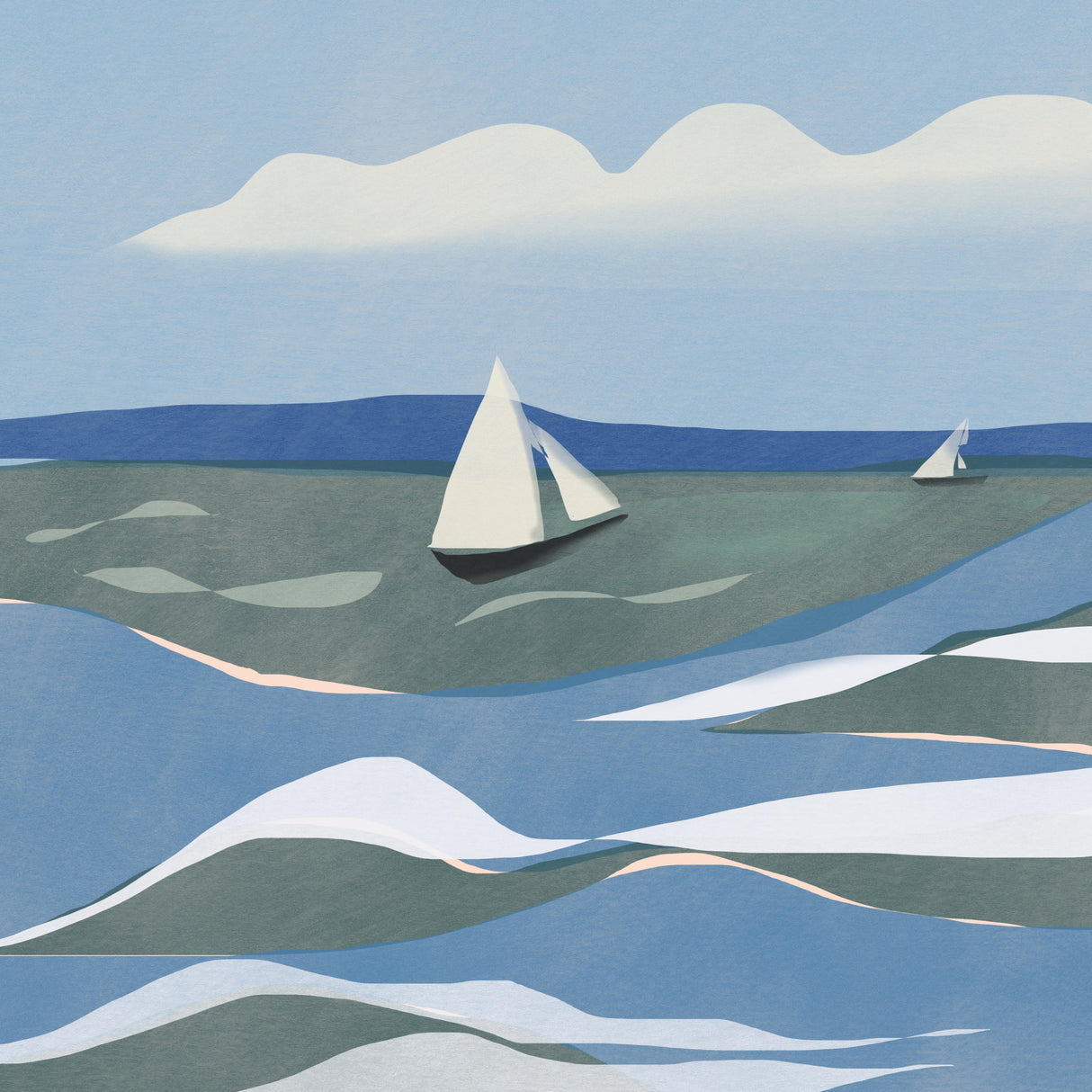 Rough Sea Poster och Canvastavla