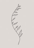 Wavy Branch Black Poster och Canvastavla