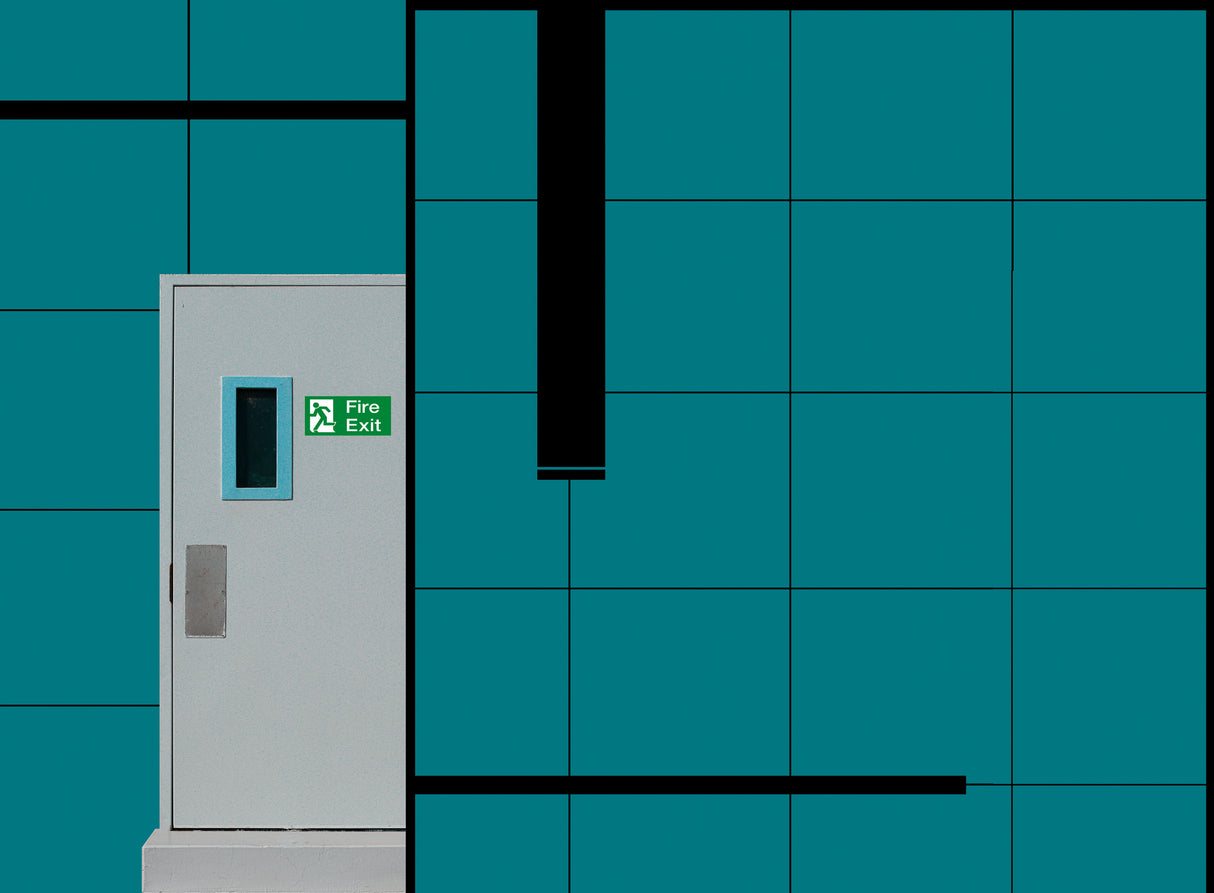 Fire Exit Door Poster och Canvastavla