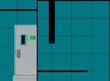 Fire Exit Door Poster och Canvastavla