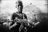 Mundari with AK47 Poster och Canvastavla