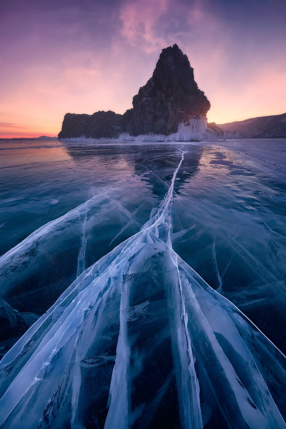 Baikal Sunset Poster och Canvastavla
