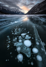 Sunset at Spray Lake Poster och Canvastavla