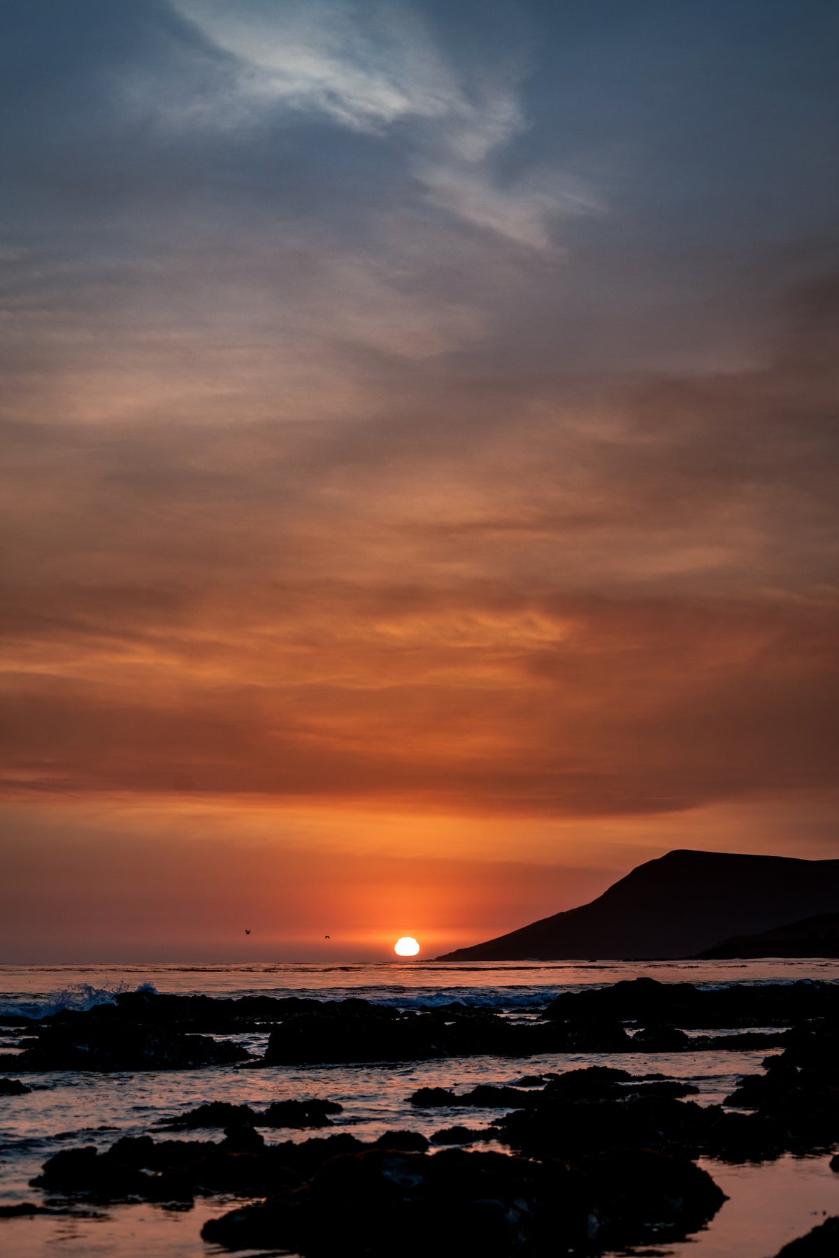 Orange Sunset Poster och Canvastavla