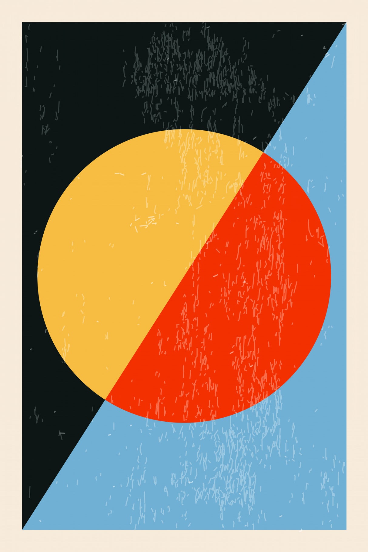 Minimal Abstract Shapes Series #18 Poster och Canvastavla