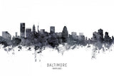 Baltimore Maryland Skyline Poster och Canvastavla