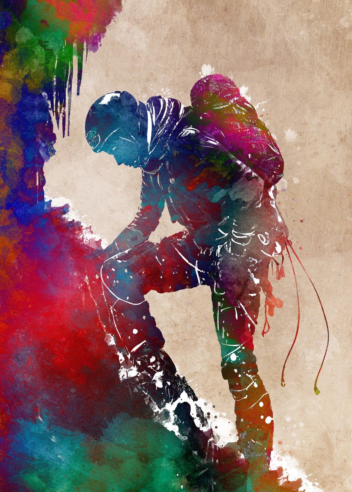 Mountaineer Sport Art 13 Poster och Canvastavla