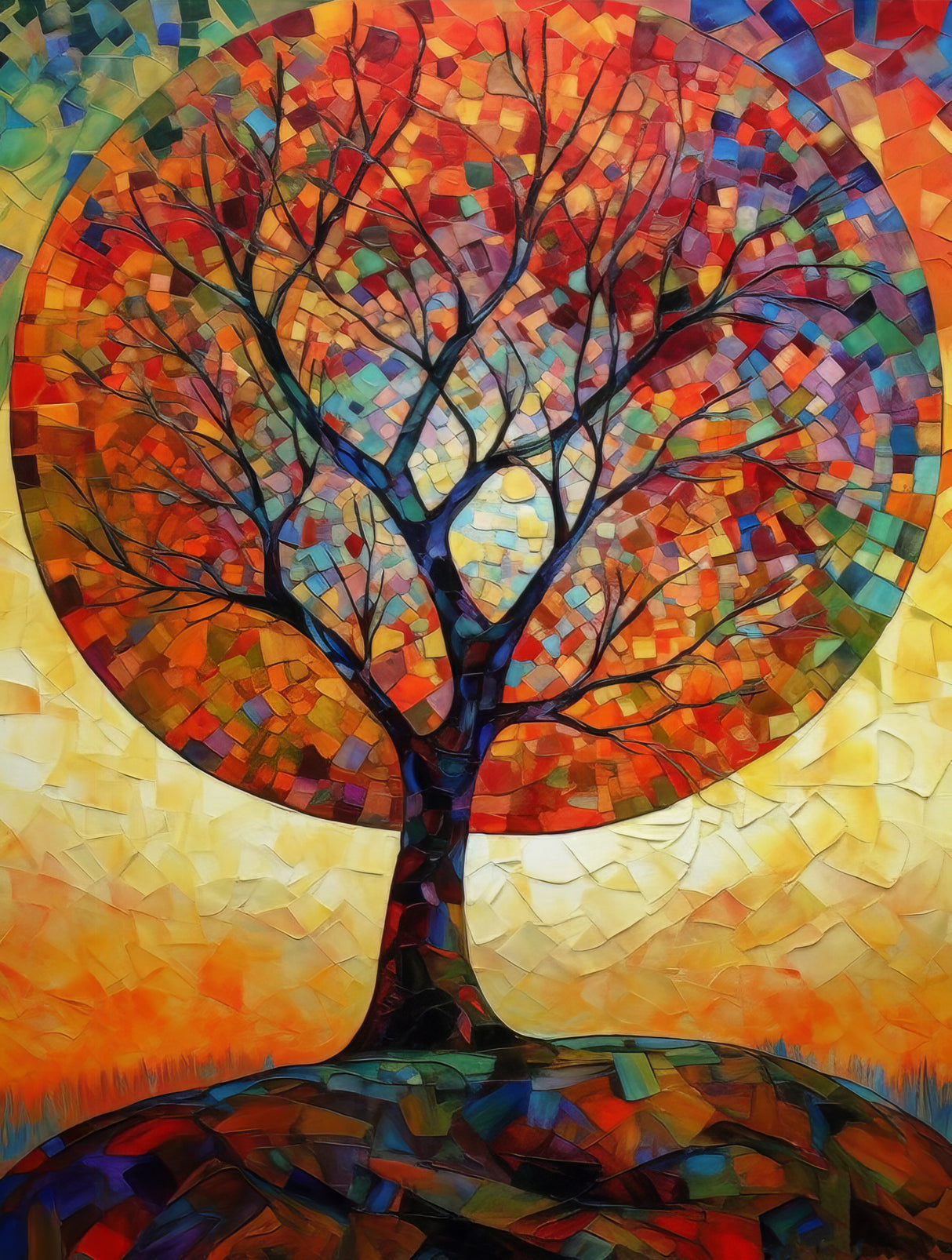 Tree Painting Poster och Canvastavla