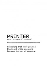 Quote Printer Magenta Poster och Canvastavla
