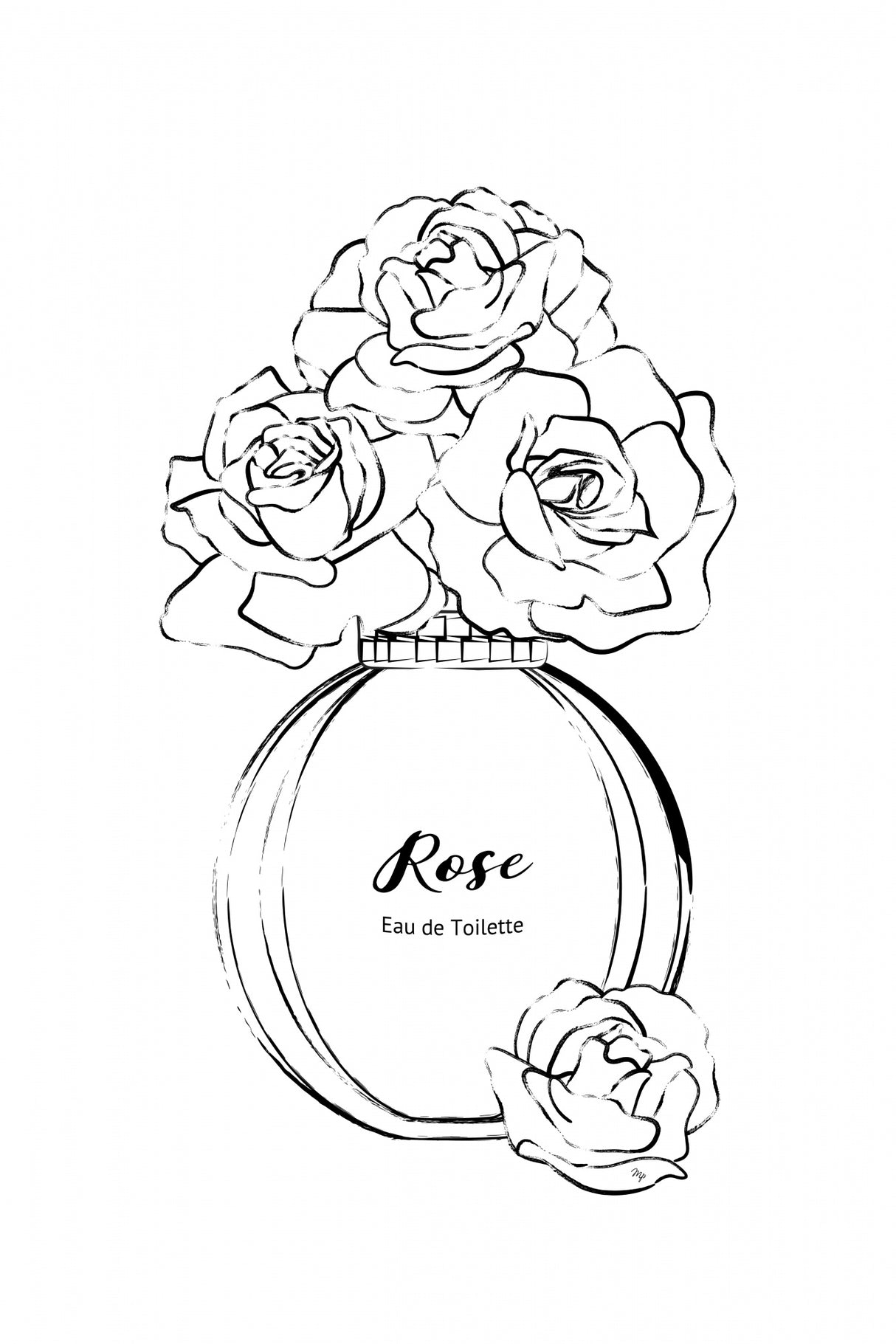 Rose Perfume Poster och Canvastavla