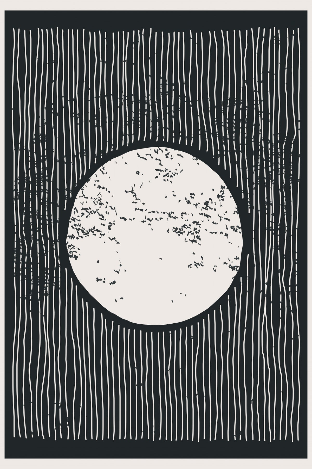 Minimal Moon Poster och Canvastavla