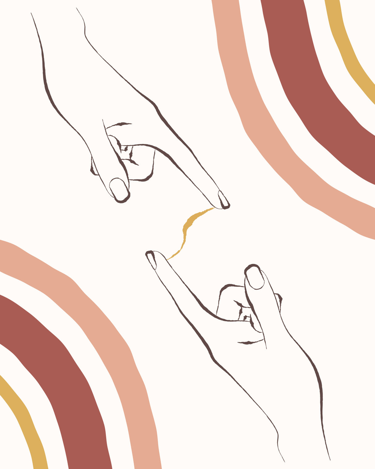 Hands Connect Poster och Canvastavla