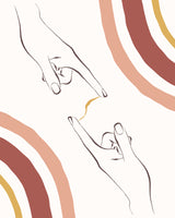 Hands Connect Poster och Canvastavla