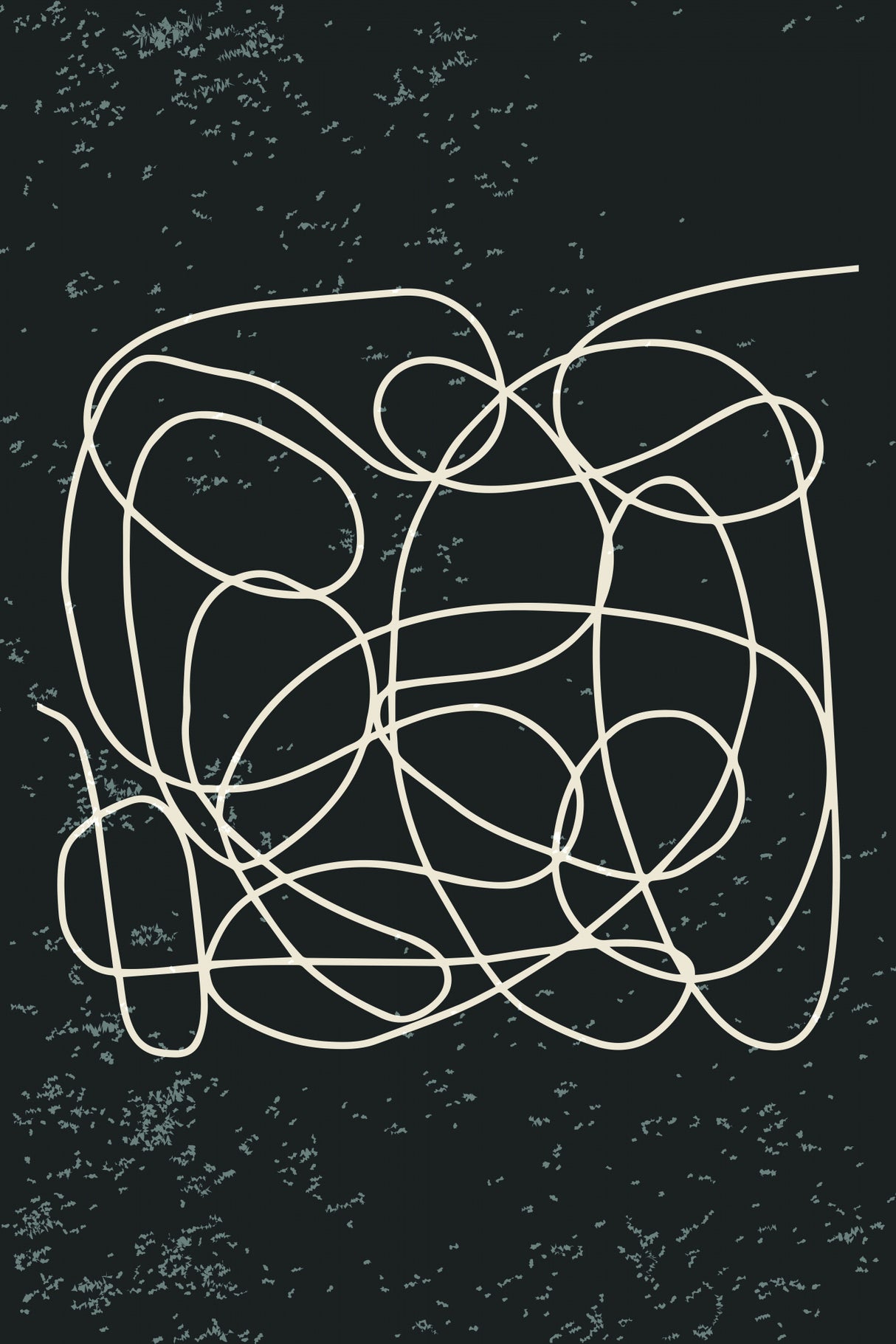 Black and White Lines #1 Poster och Canvastavla