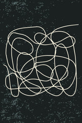 Black and White Lines #1 Poster och Canvastavla
