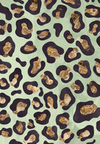 Gold leopard print green Poster och Canvastavla