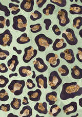 Gold leopard print green Poster och Canvastavla