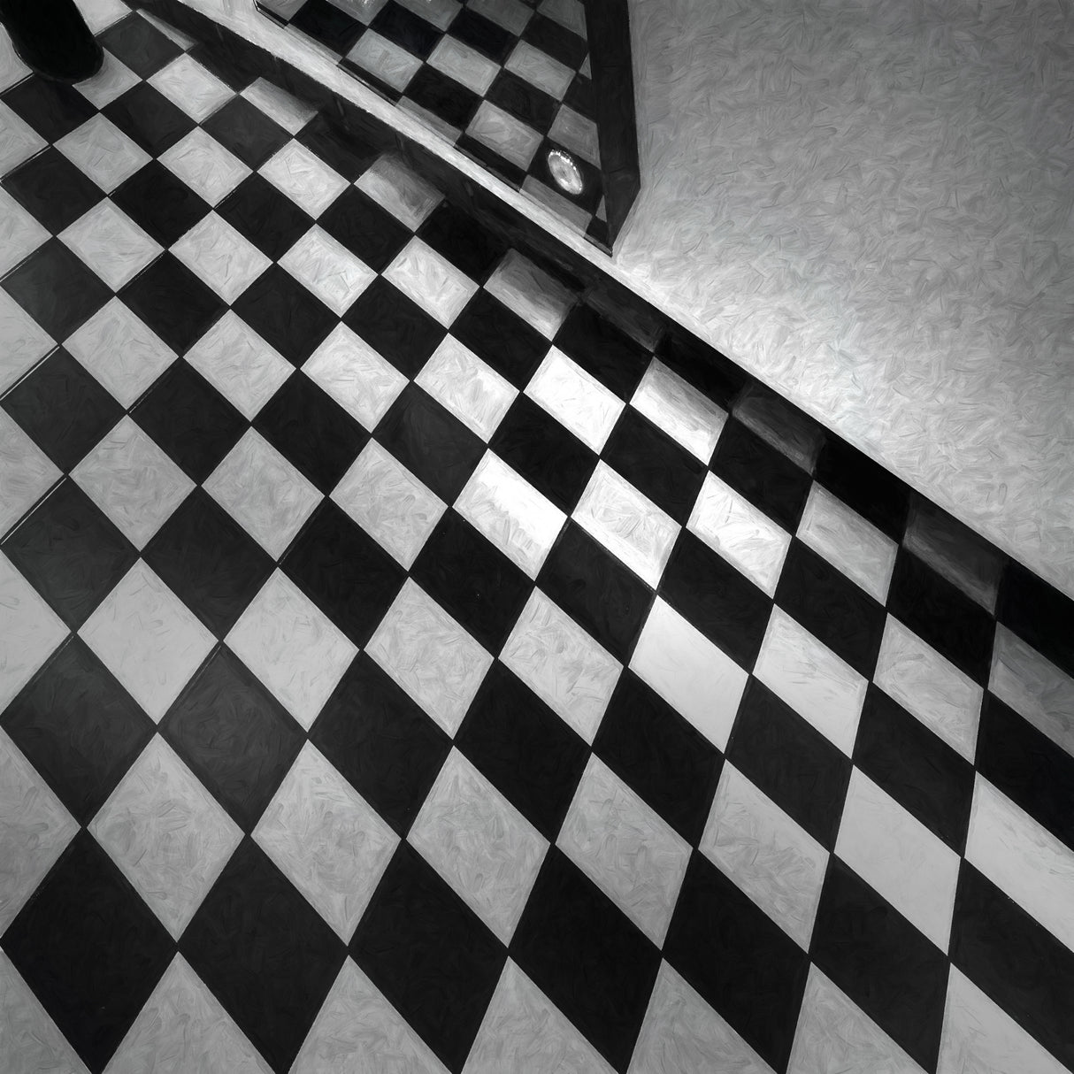 Floor mirror Poster och Canvastavla
