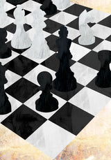 Chess black and gold2 Poster och Canvastavla