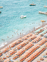 Positano Beach Scene Poster och Canvastavla