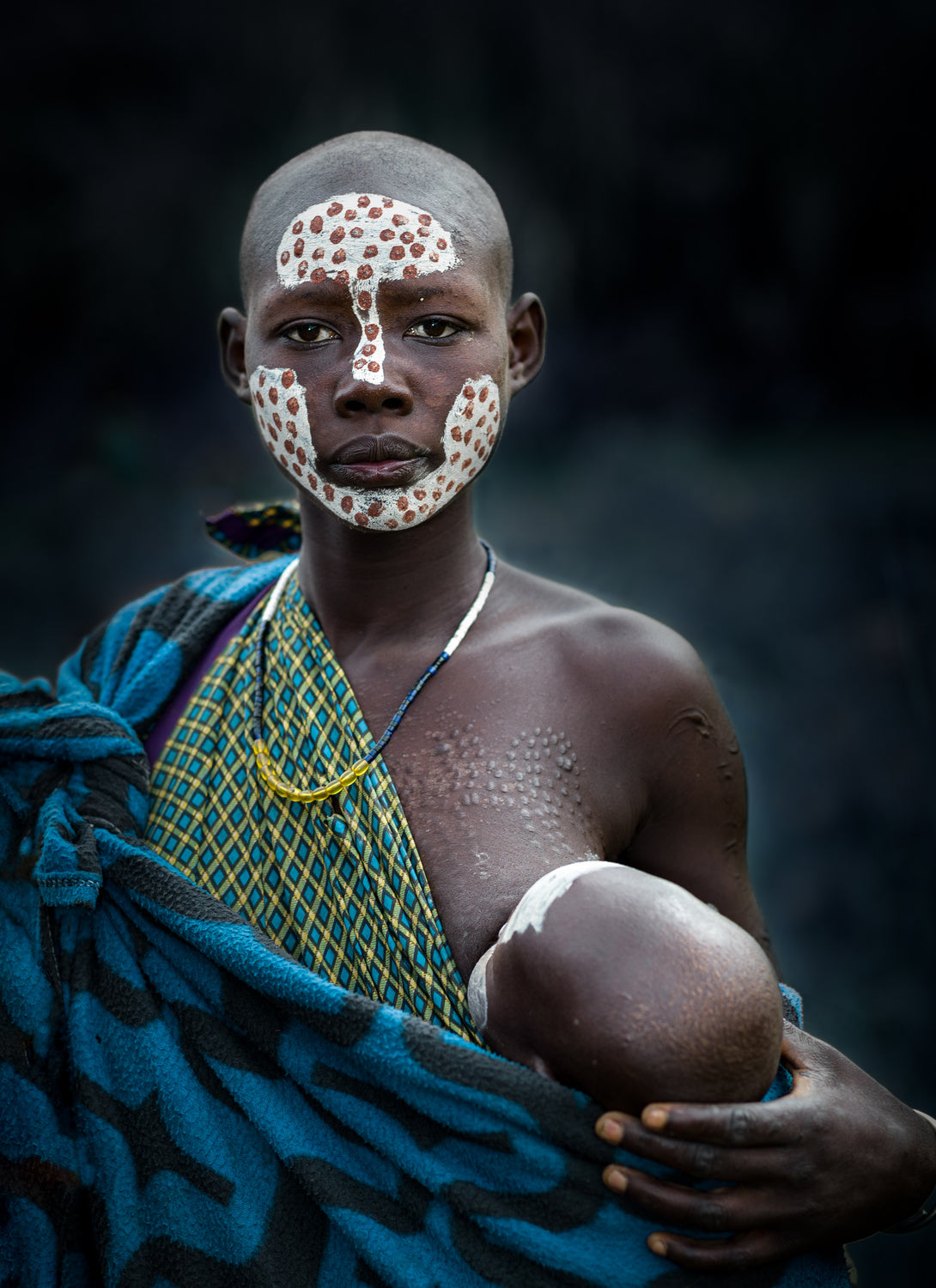 Surma woman with baby Poster och Canvastavla