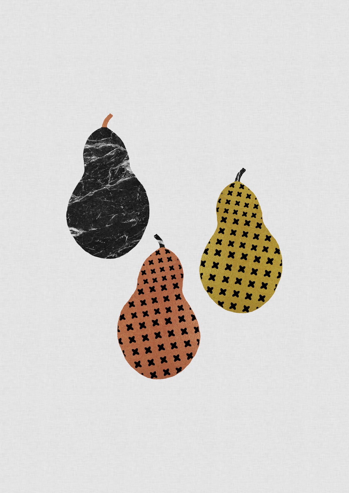 Scandi Pears Poster och Canvastavla