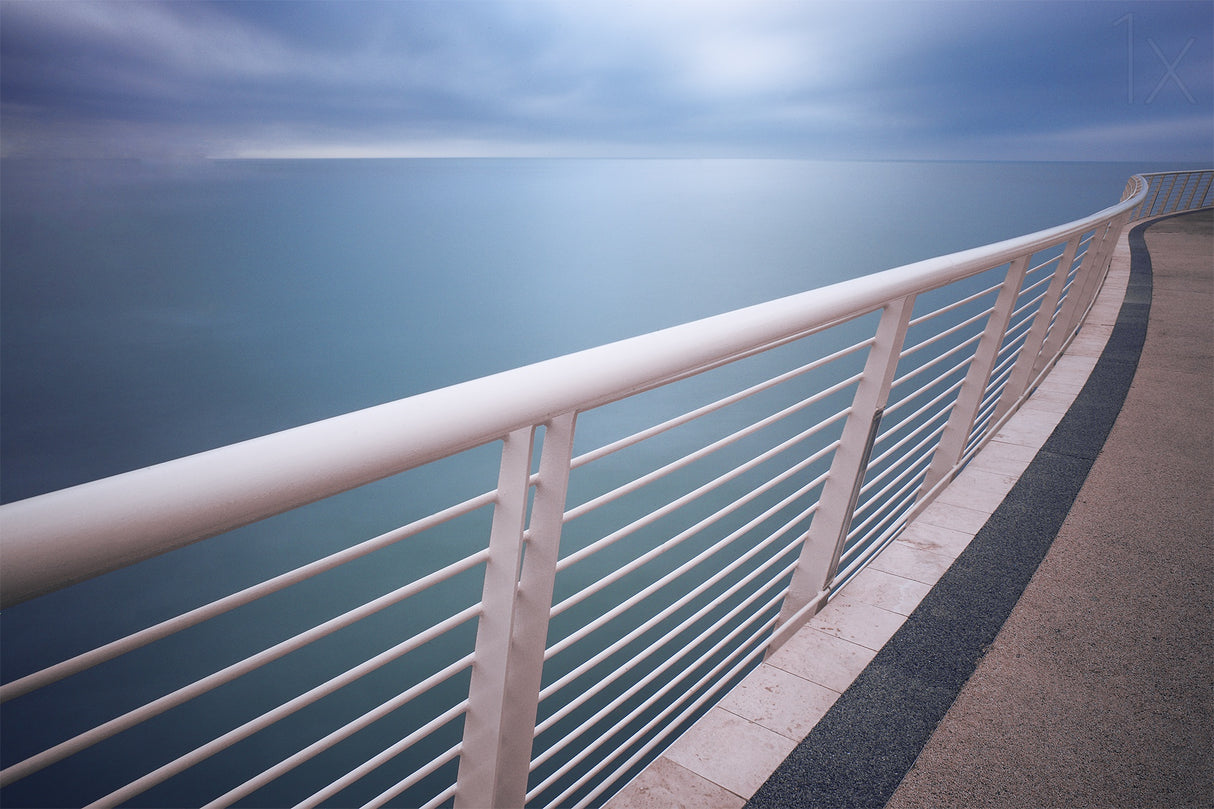 Handrail Above Sea Poster och Canvastavla