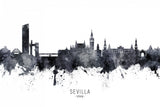 Sevilla Spain Skyline Poster och Canvastavla