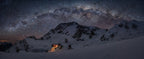 Plateau Hut Under Milky Way Poster och Canvastavla