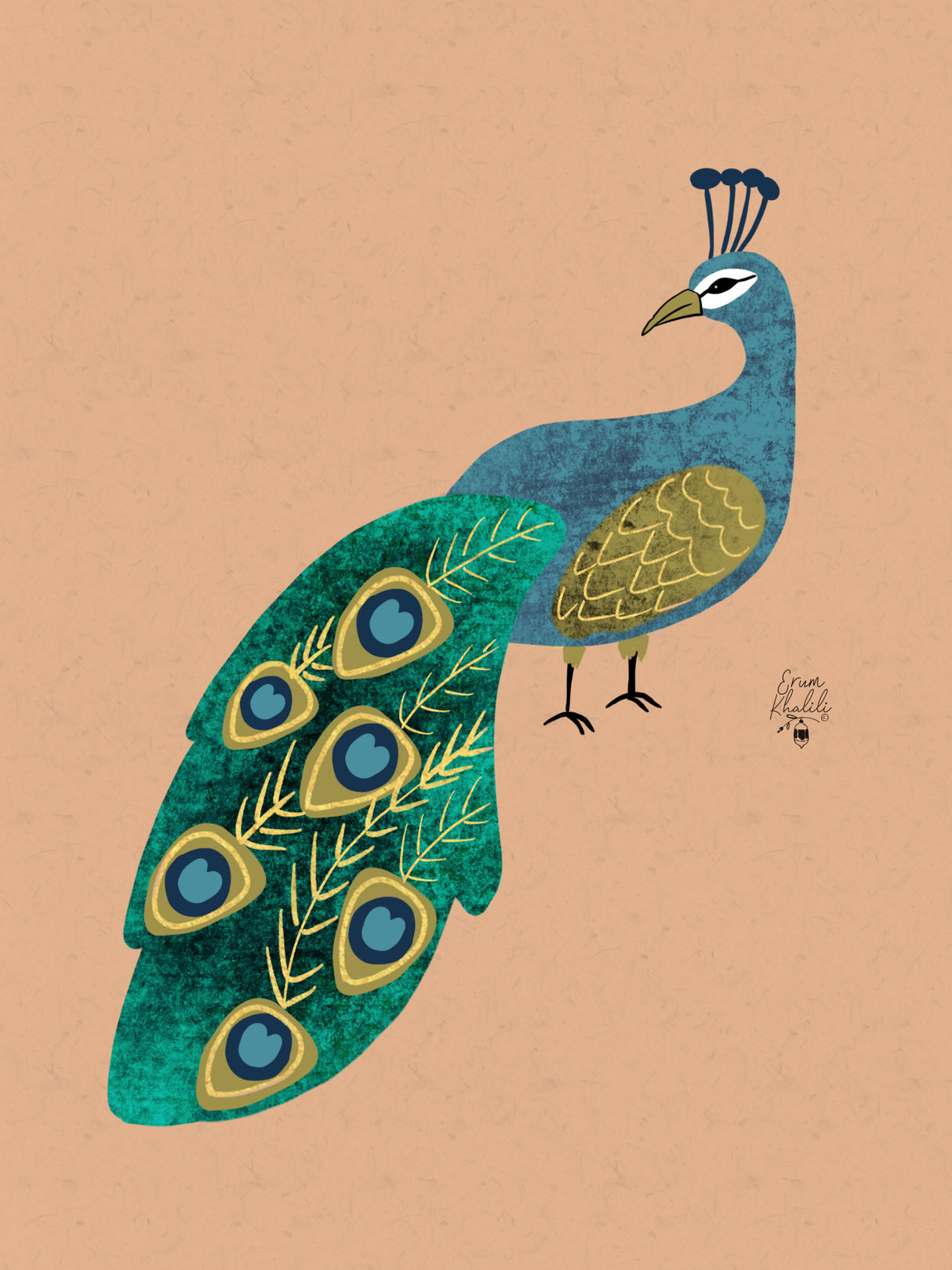 Peacock Erum Khalili.png Poster och Canvastavla