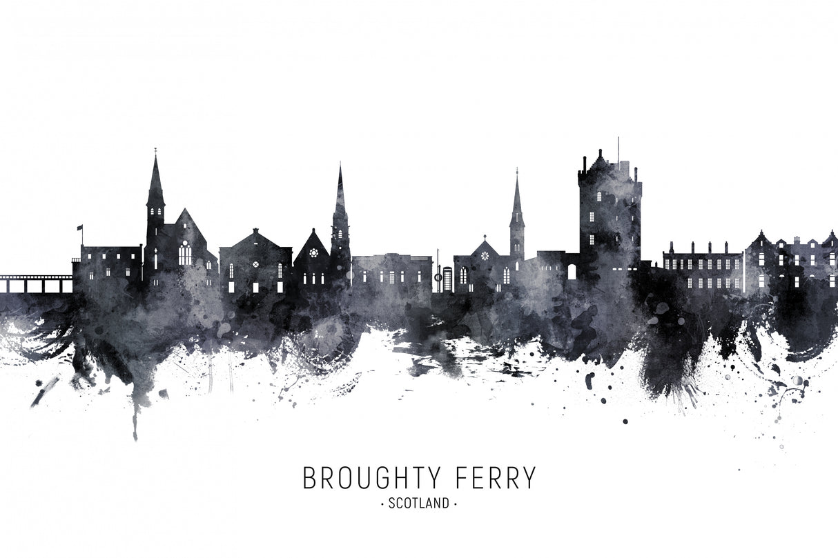 Broughty Ferry Scotland Skyline Poster och Canvastavla
