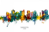 Sarasota Florida Skyline Poster och Canvastavla