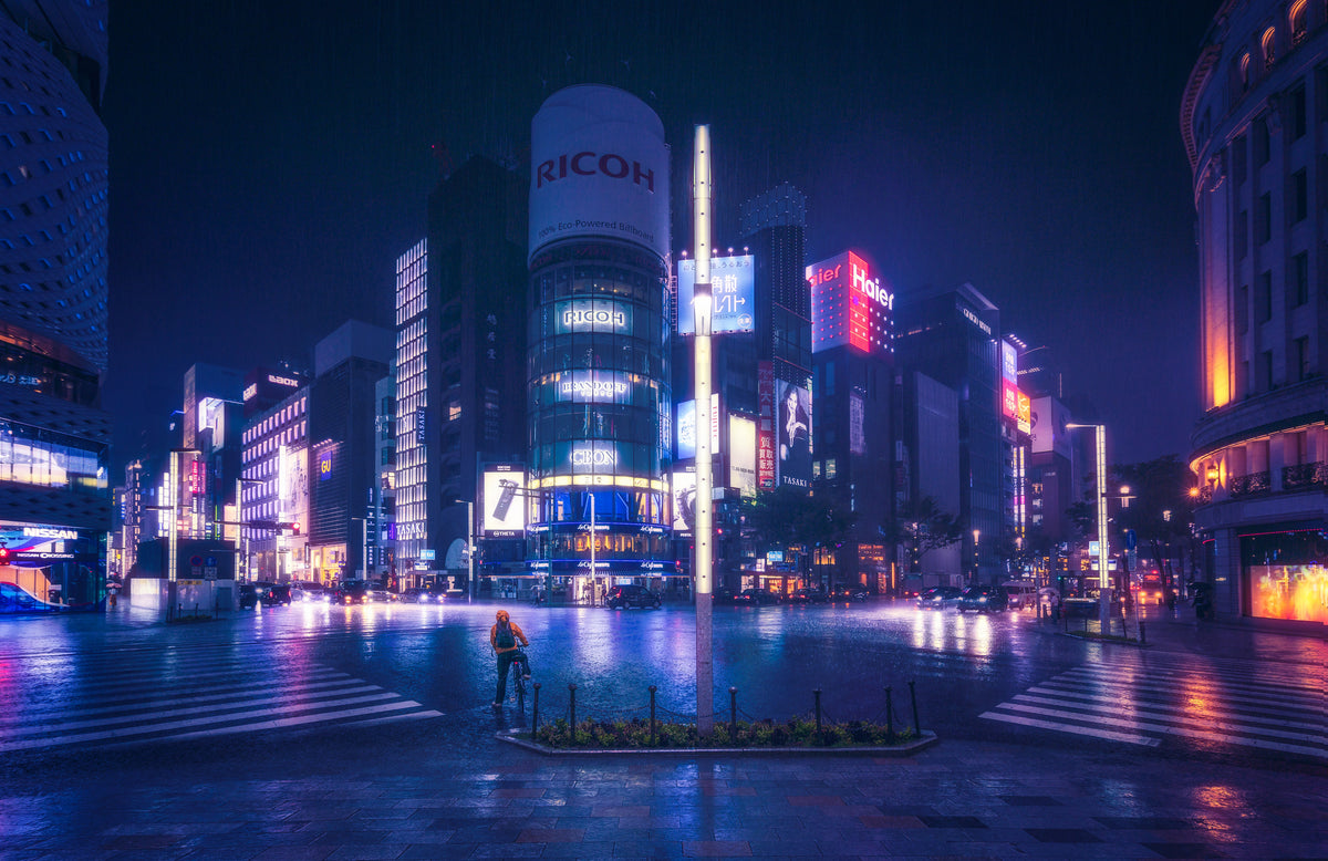 Storm over Tokyo Poster och Canvastavla