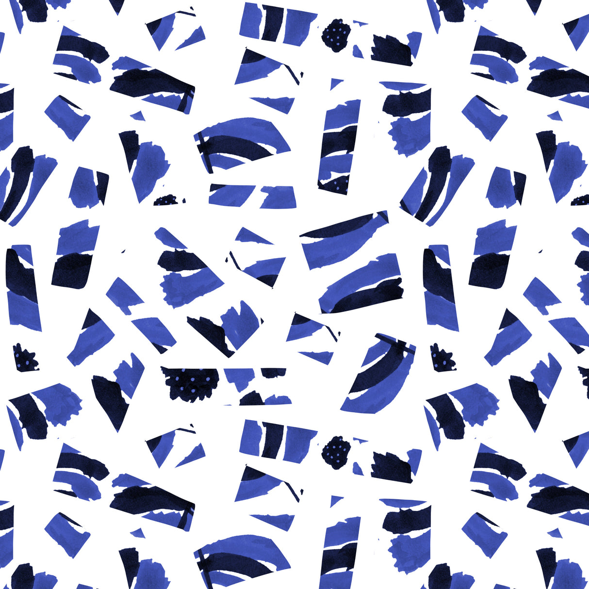 Abstract Cutouts Blue Black Poster och Canvastavla