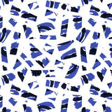 Abstract Cutouts Blue Black Poster och Canvastavla