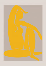 Yellow Figure Poster och Canvastavla