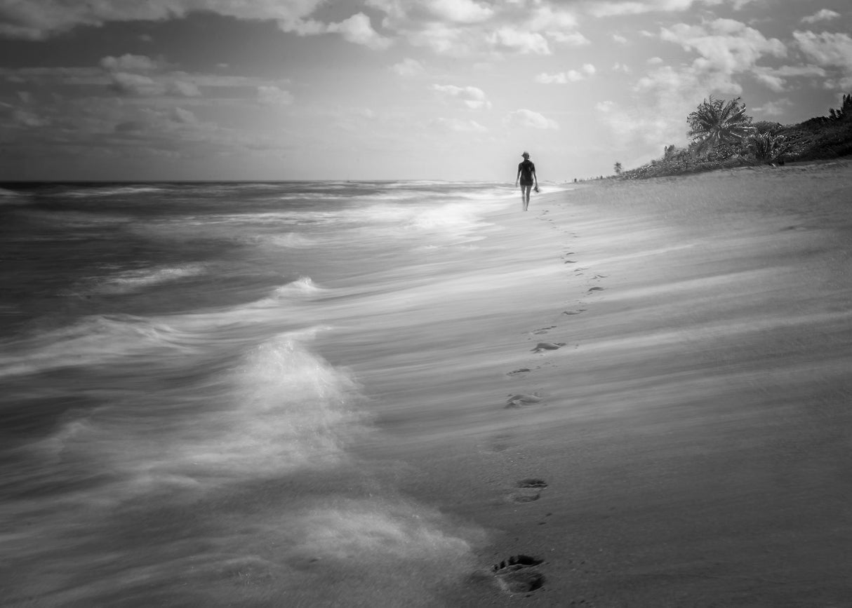 a walk by the waves Poster och Canvastavla