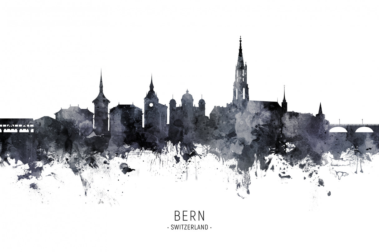 Bern Switzerland Skyline Poster och Canvastavla