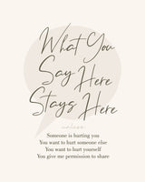 Stays Here No1 Poster och Canvastavla