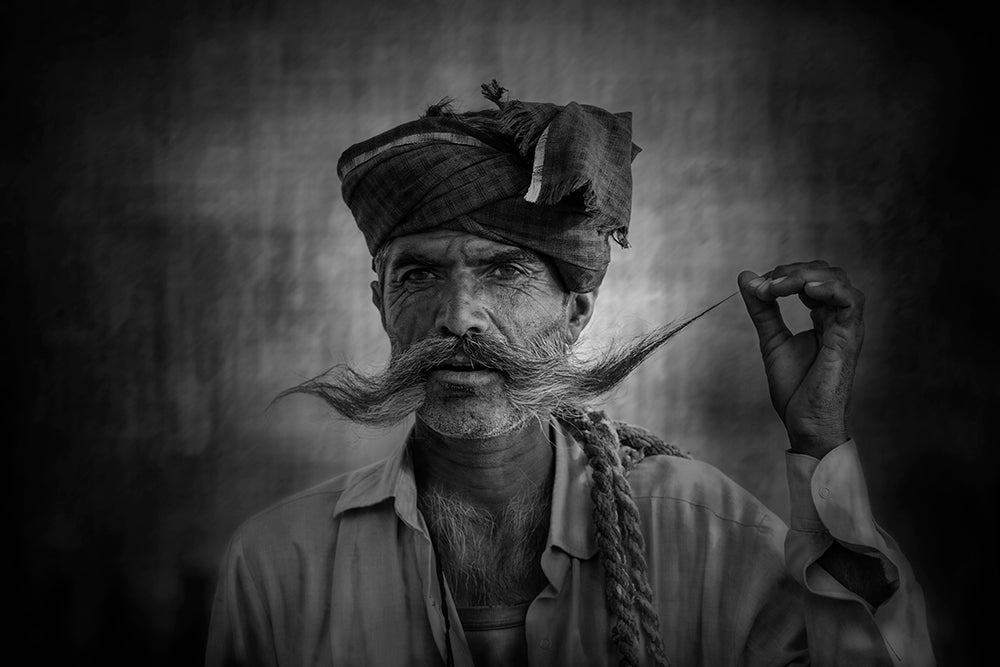 Old Rajasthani man Poster och Canvastavla