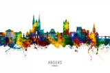Angers France Skyline Poster och Canvastavla