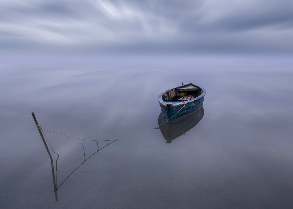The blue boat Poster och Canvastavla