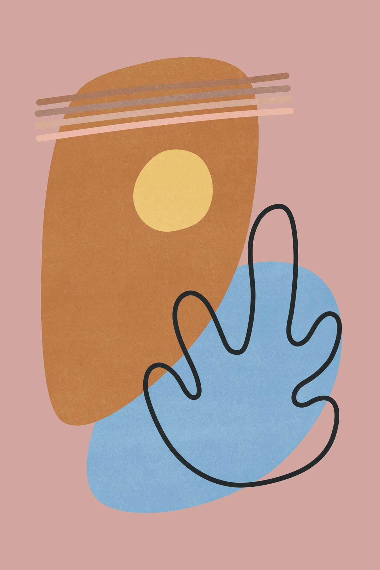 Garden Pond Color and Shapes Poster och Canvastavla