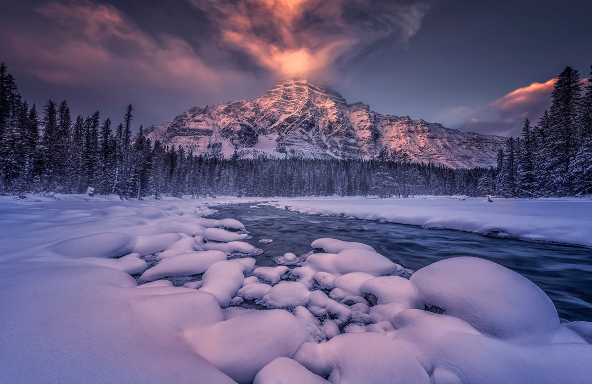 Winter sunrise Poster och Canvastavla