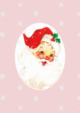 Pink Santa Claus Father Christmas Poster och Canvastavla