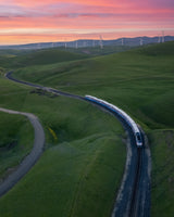 Trains and Windmills Poster och Canvastavla