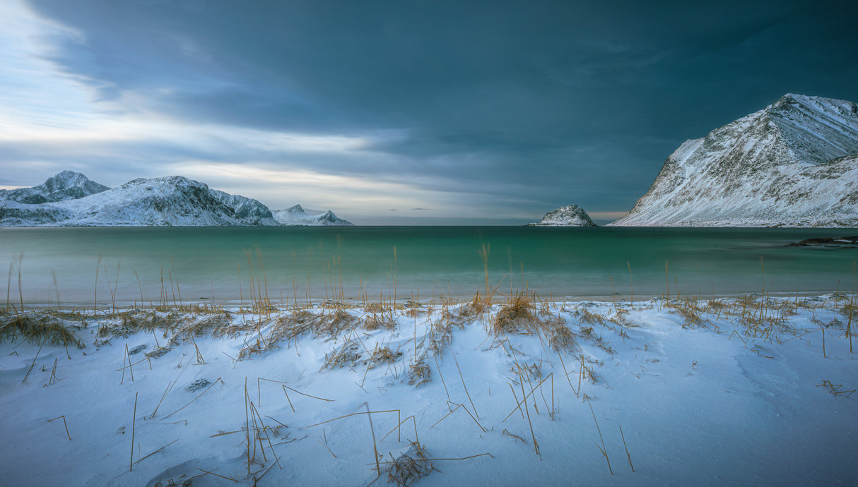 Vick beach , Lofoten Island . Poster och Canvastavla