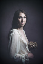 woman with flower Poster och Canvastavla