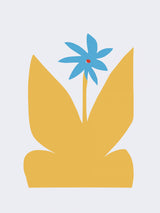Minimal Blue Plant Poster och Canvastavla